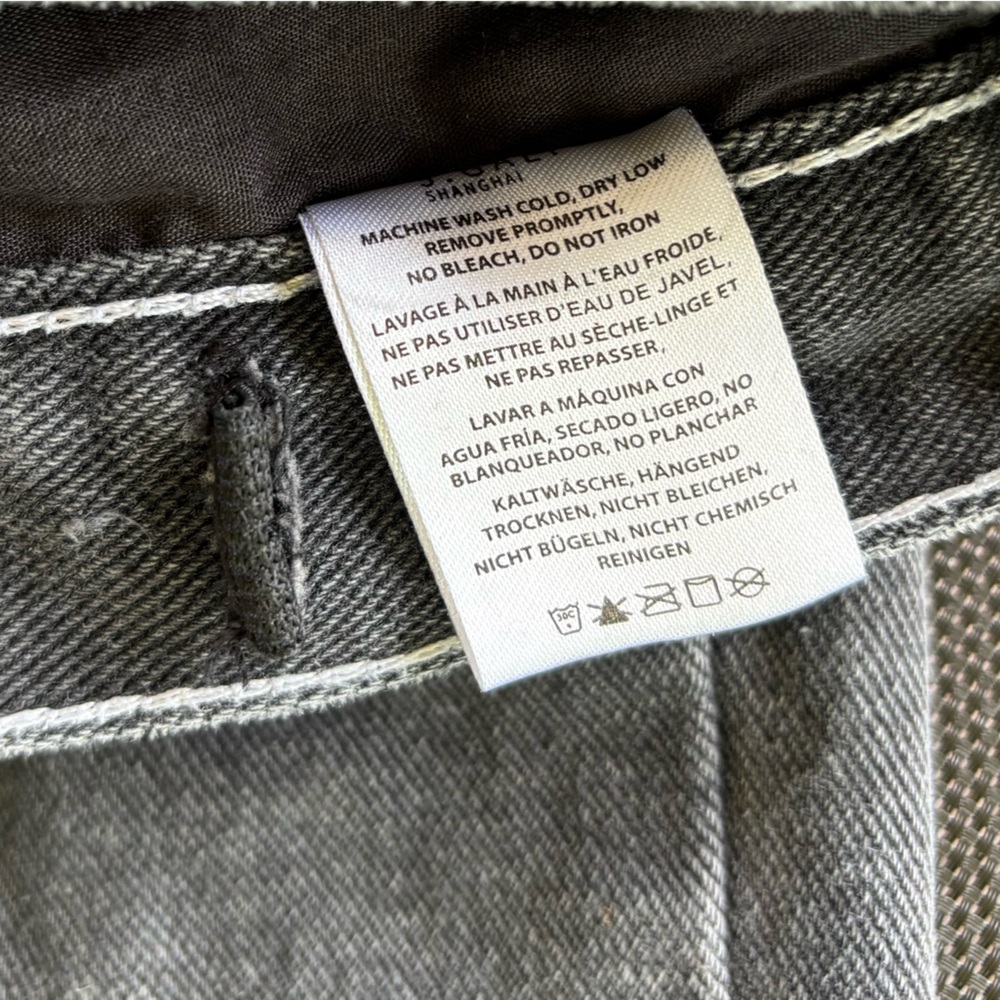 John Galt black high rise carpenter jeans, baggy, size small - Picture 8 of 11